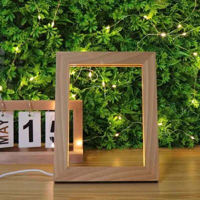 Cadre photo en bois dur à angle droit Style simple Cadre photo en bois de taille personnalisable