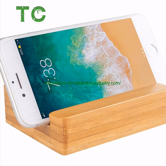 Support de téléphone portable de cellule d'amplificateur de son de bureau en bois en bambou/support de téléphone