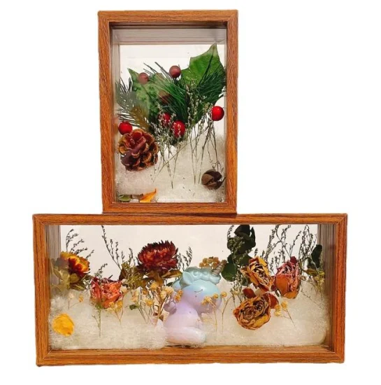 Cadre photo en bois MDF personnalisé jouet affichage boîte en bois cadre d'art