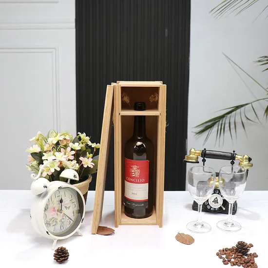 Boîtes en bois faites sur commande de vin rétro vintage de conception de vin de stockage d'emballage de couvercle clair